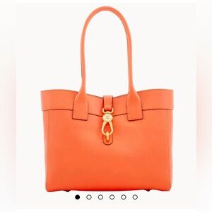 Dooney and Bourke Florentine Leather Large Amelie Shoulder Bag Salmon RARE